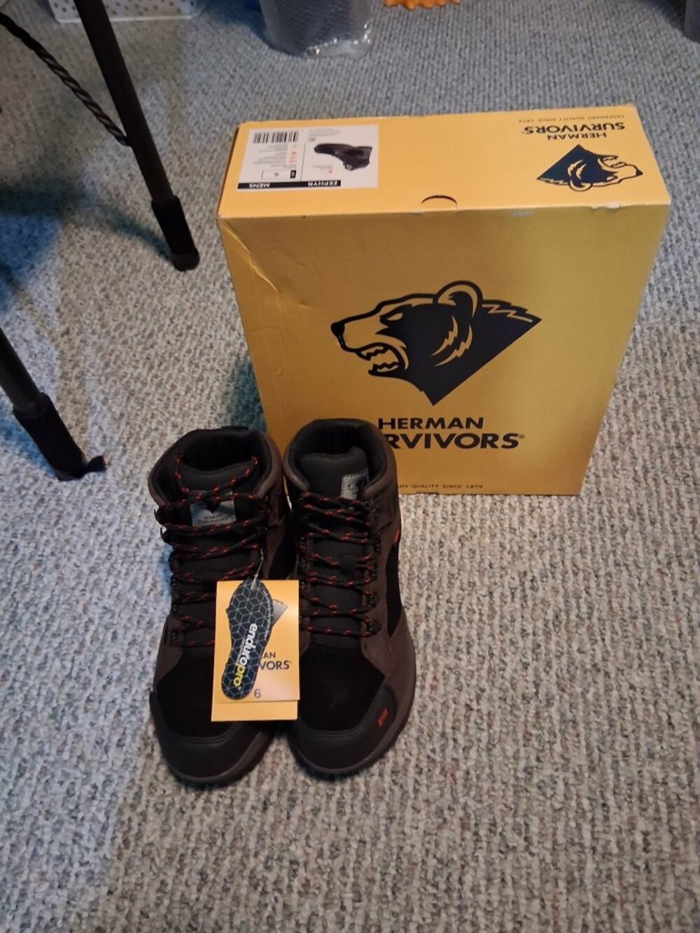 Men's Herman Survivors high top steel toe boots size 6 New In box and tags